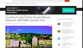 
							         Switzerland's Largest Online Retailer Launches Crypto Portal, Accepts ...								  
							    