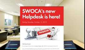 
							         SWOCA's new Helpdesk is here! - Smore								  
							    