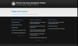 
							         Syarat Kelulusan & Wisuda | Portal Informasi Akademik Fisipol								  
							    