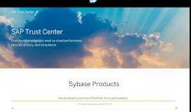 
							         Sybase Products | SAP Trust Center | About SAP SE								  
							    