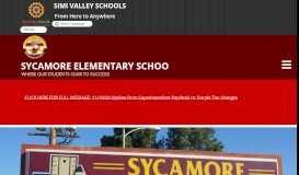 
							         Sycamore Elementary School: Home Page								  
							    