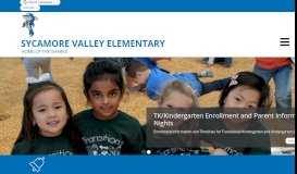 
							         Sycamore Valley Elementary								  
							    