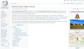 
							         Sydney Boys High School - Wikipedia								  
							    