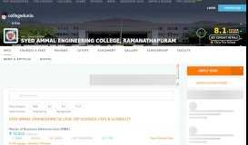 
							         Syed Ammal Engineering college, Ramanathapuram - Admissions ...								  
							    