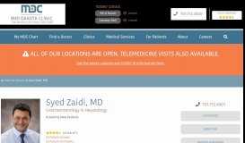 
							         Syed Zaidi, MD - Mid Dakota Clinic								  
							    