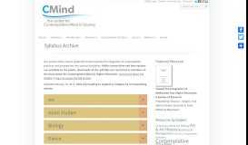 
							         Syllabus Archive | The Center for Contemplative Mind in Society								  
							    