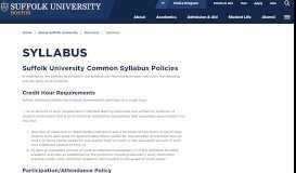 
							         Syllabus - Suffolk University								  
							    