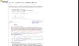 
							         Symantec Accreditation and Certification Program								  
							    