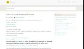 
							         Symantec sunset: managing certificates – HelpDesk | SSLs.com								  
							    