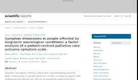 
							         Symptom dimensions in people affected by long-term neurological ...								  
							    