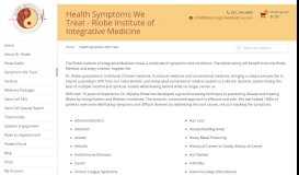 
							         SYMPTOMS WE TREAT | Riobe Institute of Integrative Medicine								  
							    