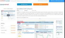 
							         SynaMed EHR Software Free Demo Reviews And Pricing, Best EMR ...								  
							    