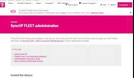 
							         SyncUP FLEET admin portal | T-Mobile Support								  
							    