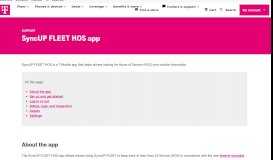 
							         SyncUP FLEET HOS app | T-MOBILE SUPPORT								  
							    