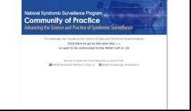 
							         Syndromic Surveillance Portal								  
							    