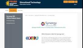 
							         Synergy SIS: Office/Admin Users / Accessing Synergy - psusd								  
							    