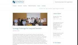
							         Synergy Trainings for Iraq and Somalia | Synergy International Systems								  
							    
