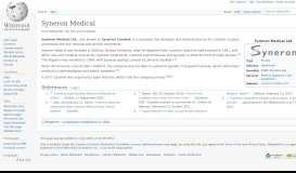 
							         Syneron Medical - Wikipedia								  
							    