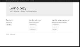 
							         Synology Application Portal: Home Page								  
							    
