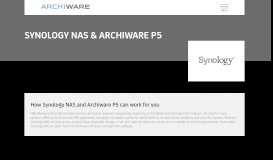 
							         Synology & Archiware P5 | Archiware P5								  
							    