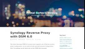 
							         Synology Reverse Proxy with DSM 6.0 – Primal Cortex's Weblog								  
							    