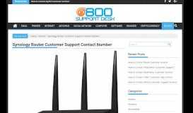 
							         Synology Router Customer Support Service Contact Number								  
							    