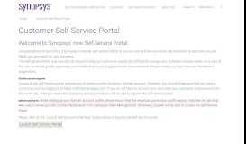 
							         Synopsys Customer Self Service Portal								  
							    