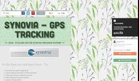 
							         Synovia - GPS Tracking - Smore								  
							    