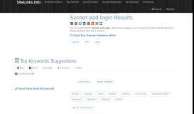 
							         Sysnet eod login Results For Websites Listing - SiteLinks.Info								  
							    