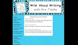 
							         System 44 Links for Students - Wild About Writing								  
							    