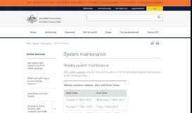 
							         System maintenance | Australian Taxation Office - ATO								  
							    