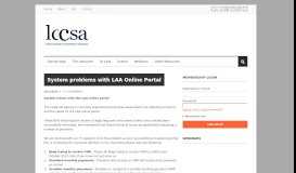 
							         System problems with LAA Online Portal								  
							    