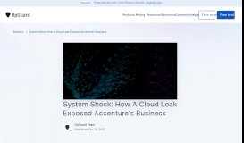 
							         System Shock: How A Cloud Leak Exposed Accenture's Business								  
							    
