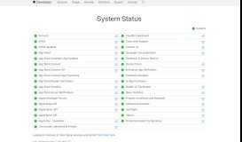 
							         System Status - Apple Developer								  
							    