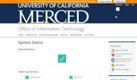 
							         System Status | Office of Information Technology - UC Merced								  
							    