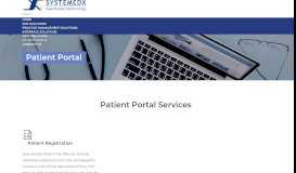 
							         Systemedx Healthcare Technology EHR Patient Portal								  
							    