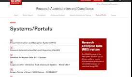 
							         Systems Portal : Sponsored Programs and Regulatory Compliance ...								  
							    