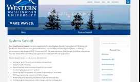 
							         Systems Support - Western Washington University								  
							    