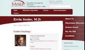 
							         Szoke, Ervin | Medical Associates of Brevard								  
							    