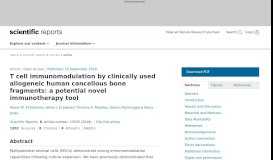 
							         T cell immunomodulation by clinically used allogeneic human ... - Nature								  
							    