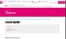 
							         T-Mobile app | T-MOBILE SUPPORT								  
							    