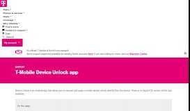 
							         T-Mobile Device Unlock app | T-Mobile Support								  
							    