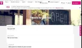 
							         T-Mobile for Business | T-Mobile Support								  
							    