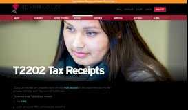 
							         T2202A Tax Receipts : Red River College								  
							    