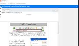 
							         TAARIS Title I Instructional Staff v2 - Studylib								  
							    