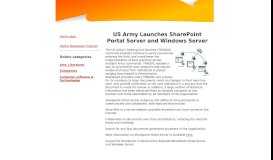 
							         Tabbec.com - US Army Launches SharePoint Portal Server and ...								  
							    