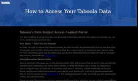 
							         Taboola's Data Subject Access Request Portal								  
							    