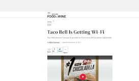 
							         Taco Bell Is Getting Wi-Fi | Food & Wine								  
							    