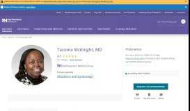 
							         Tacoma McKnight, MD | Northwestern Medicine								  
							    