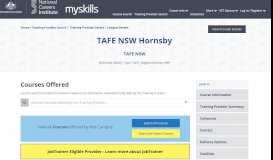 
							         TAFE NSW - TAFE NSW Hornsby - 90003 - MySkills								  
							    